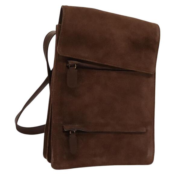 GUCCI Horsebit Backpack Suede Brown Gold - Picture 1 of 16